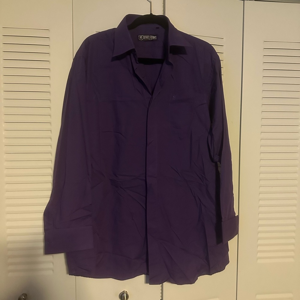 Stacy Adams Deep Purple Dress Shirt